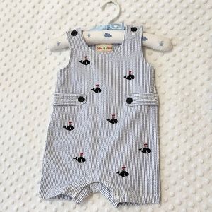 🐳⚓️🦀2pack Rompers, Navy Ocean theme, 3-6M